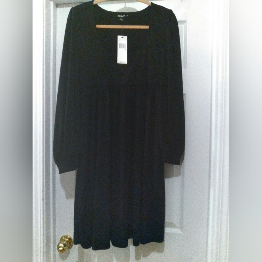 DKNY Black‎ Oversized Formal Lagenlook Whimsigoth Dress Medium
